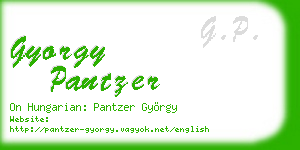 gyorgy pantzer business card